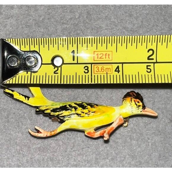 Original by Robert Vintage Brooch Yellow Roadrunner Jewelry Pin Signed - Picture 9 of 10